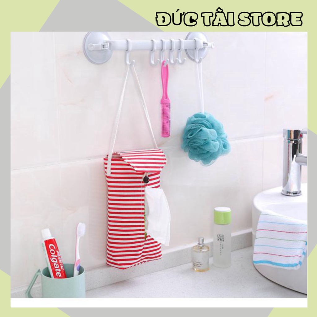 Thanh treo 6 móc đa năng hút chân không tiện lợi 1303 Đức Tài Store