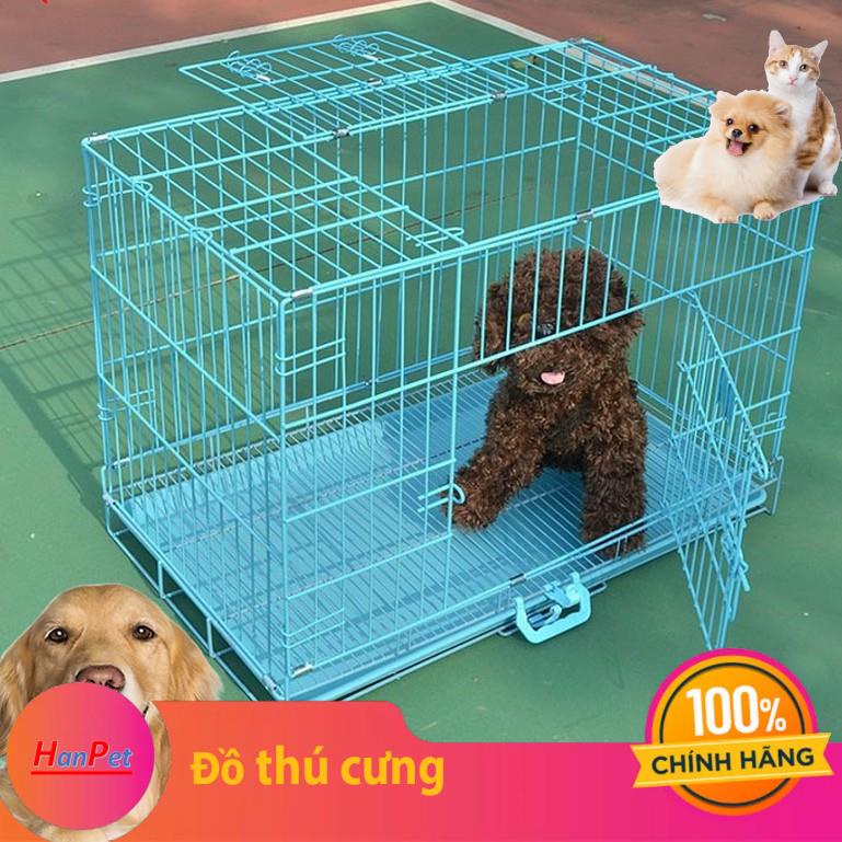 Hanpet.GV- Chuồng nuôi chó mèo dưới 5kg- SD50 và SD35 Nan dày - lồng nuôi chó mèo- lồng chó gấp gọn sơn tĩnh điện