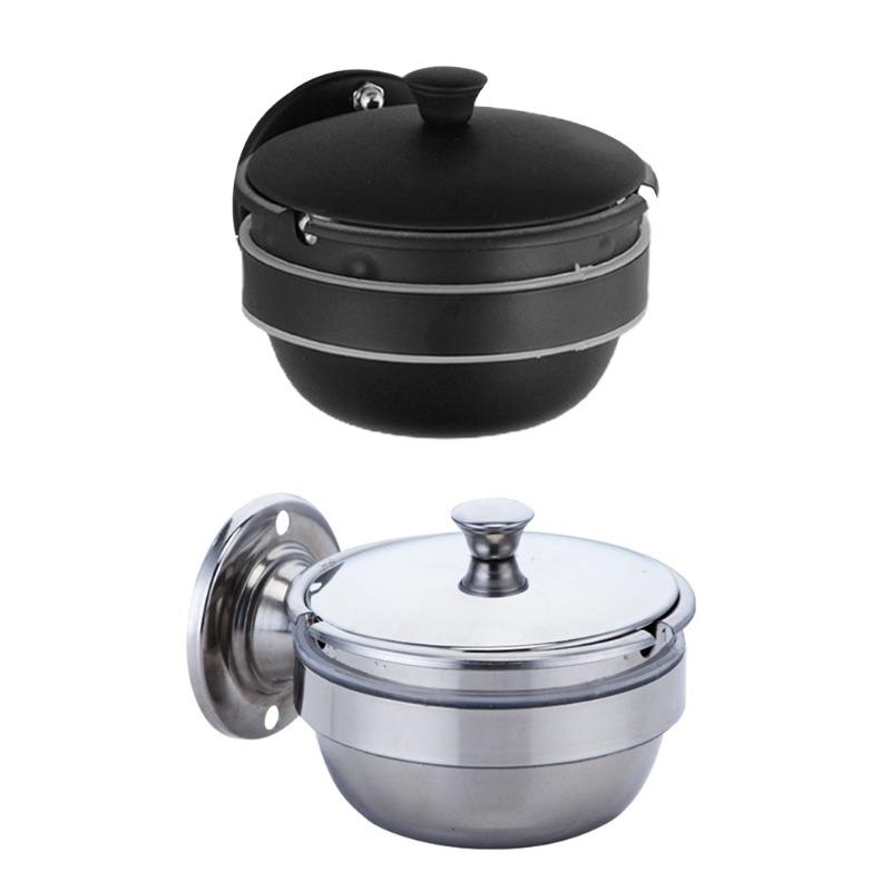 Giá đỡ gạt tàn thuốc lá gắn tường bằng thép không gỉ có nắp đậy thiết kế sáng tạo trang trí nhà tắm