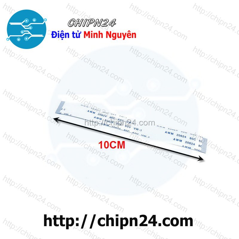 [1 SỢI] Cáp FFC/FPC 20P 0.5MM 10CM cùng chiều