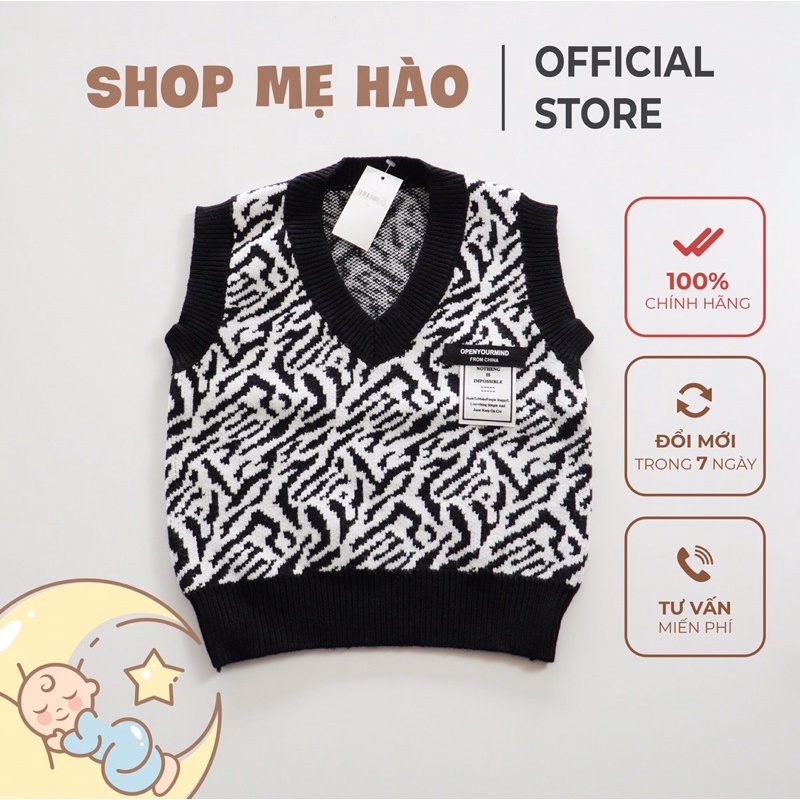 Áo Gile Len đan chất dày dặn cho bé yêu 10kg-20kg