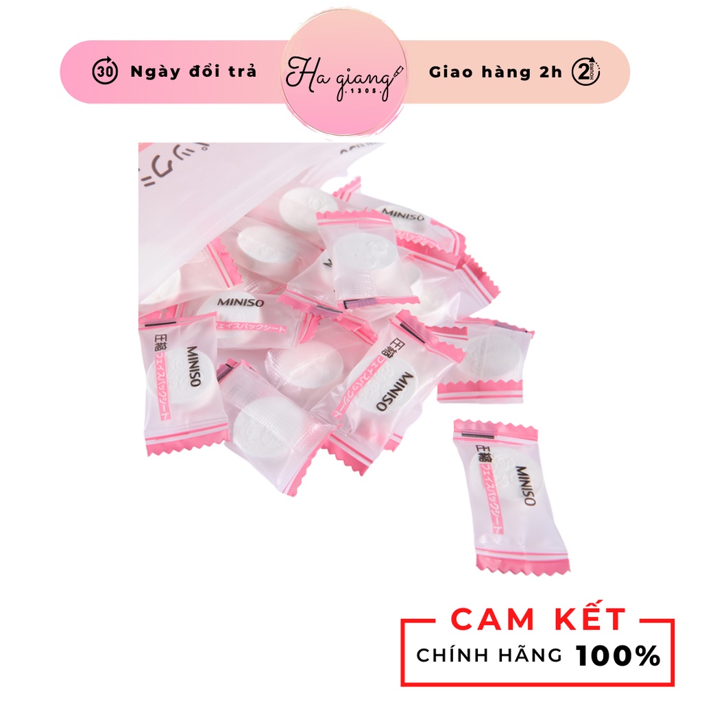 10 Viên mặt nạ nén Miniso từ thân Tre tự nhiên