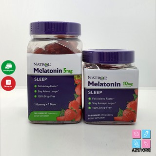 Kẹo ngủ Sleep Natrol Melatonin 5mg, 10mg - Hỗ trợ giấc ngủ với Natrol Melatonin