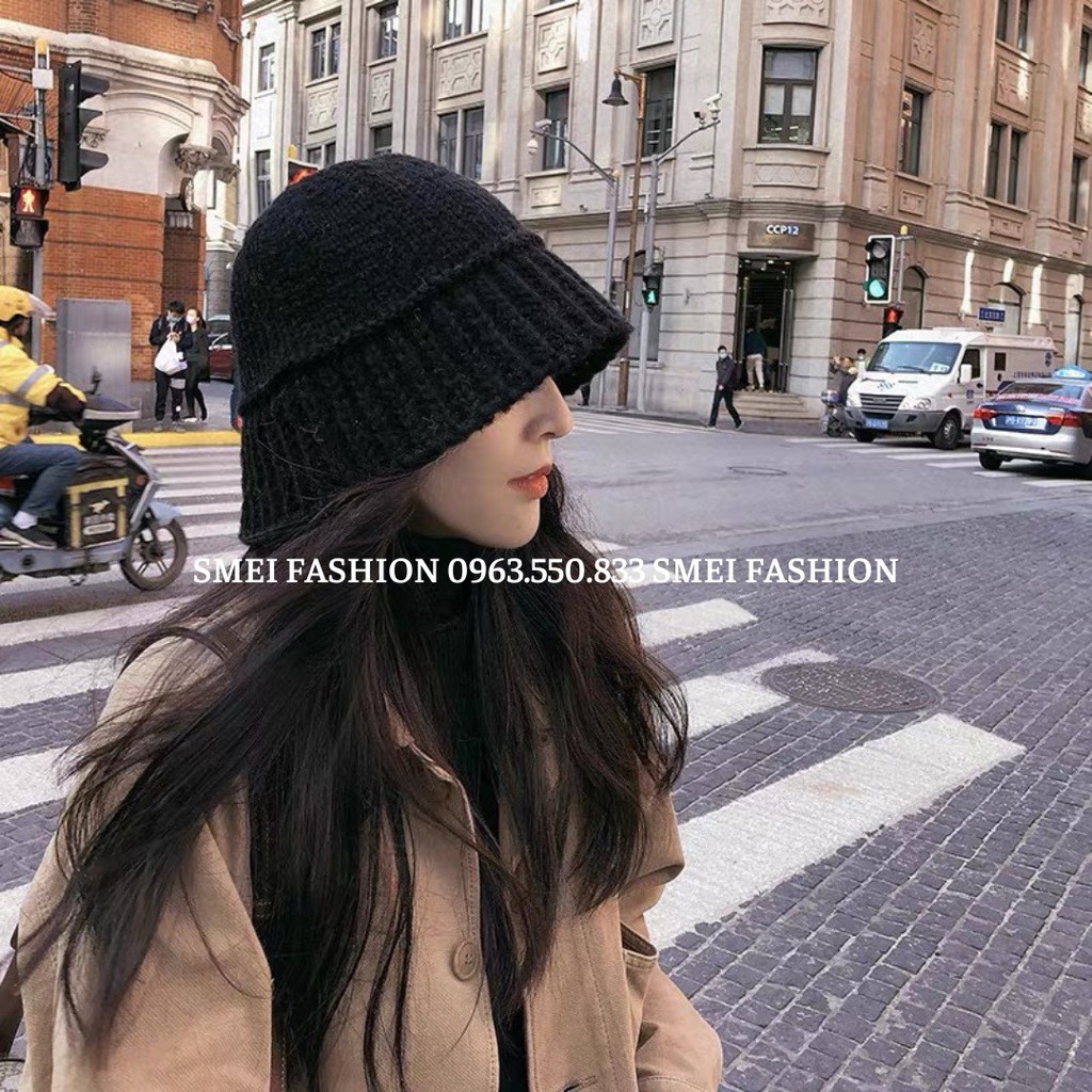 Mũ len vành nhỏ phong cách Hàn Quốc cho nữ, Giữ ấm mùa Thu Đông