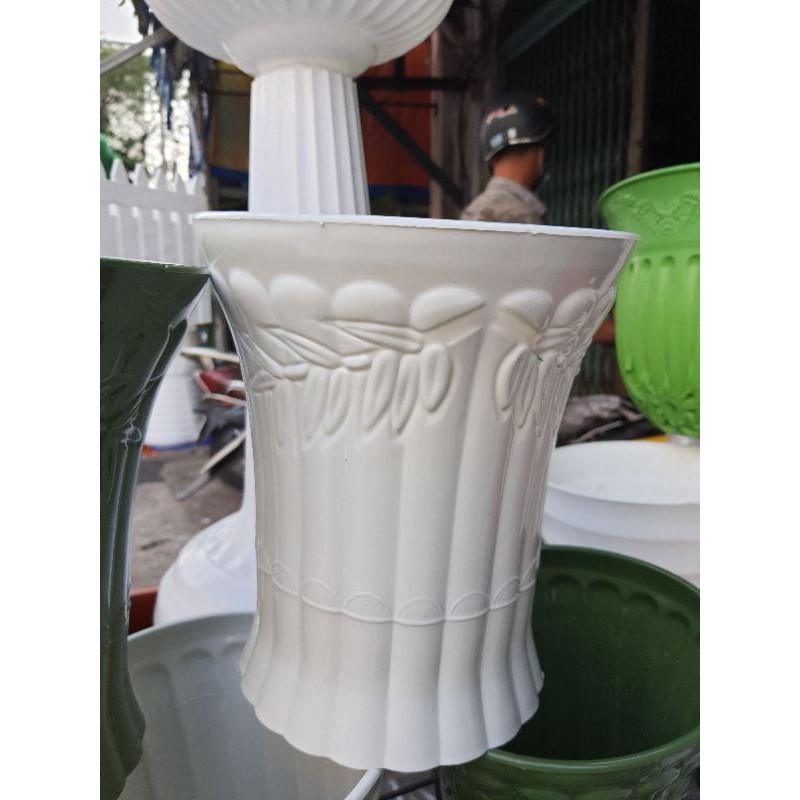 combo 2 chậu nhựa ống trúc đk 21cm cao 25cm