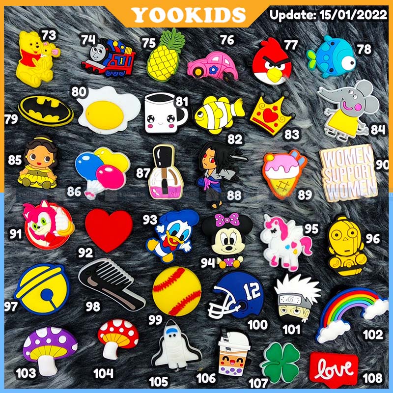 Sticker cho bé YOOKIDS gắn dép cross, dép cá saau, dép sục siêu dễ thương