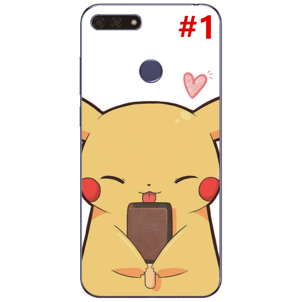 Ốp điện thoại hoạ tiết Pikachu cho Huawei Y6 2018 /Enjoy 8E /Honor 7A/Y6 Prime 2018