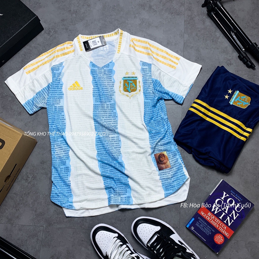Áo Argentina Phiên Bản Kỷ Niệm Maradona 2021 - Bộ Quần Áo Đội Tuyển Argentina Vải thái cao cấp