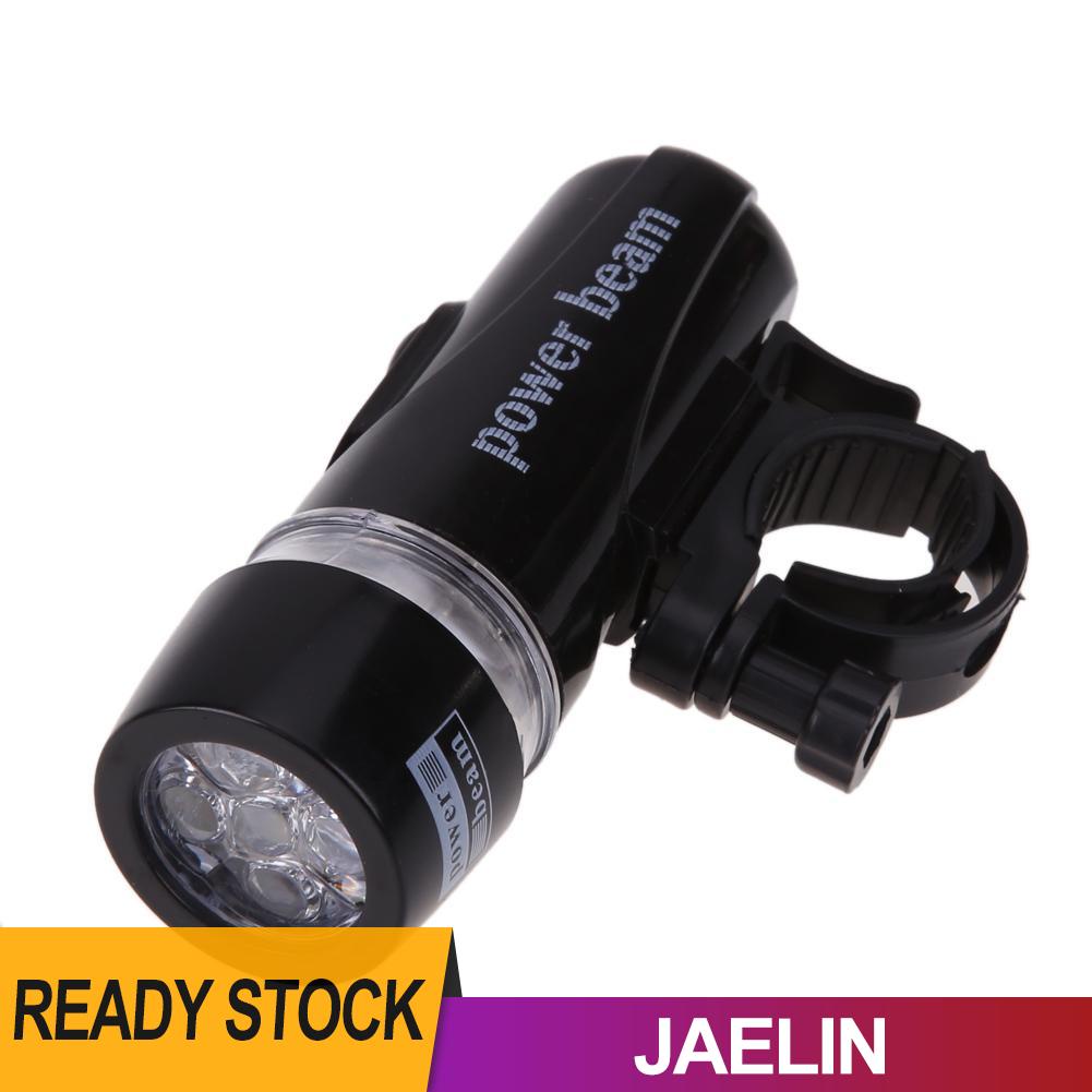 Đèn pin 5 bóng led 2 chế độ chống nước gắn phía trước xe đạp