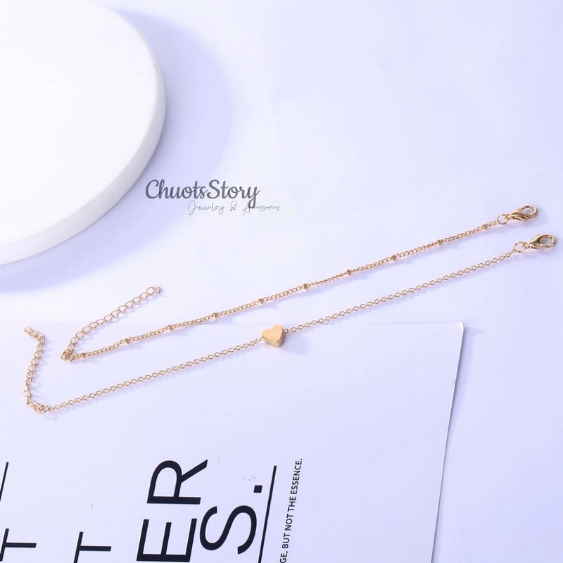 Vòng tay nam nữ 2 lớp hình trái tim, lắc tay unisex thời trang Hàn Quốc - VTU0005