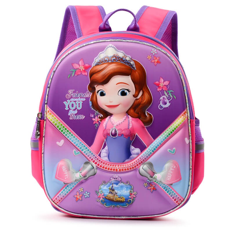 Balo mẫu giáo Mr Vui 880 balo in hình cho bé gái mẫu giáo ( kích thước 33 x 27 x 9 cm)