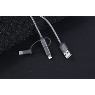 DÂY SẠC NHANH 3 ĐẦU IPHONE, ANDROID, TYPE C
