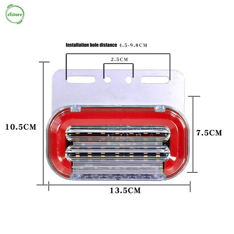 Đèn Led Tín Hiệu 24v 12 Bóng Gắn Hông Xe Hơi / Xe Tải