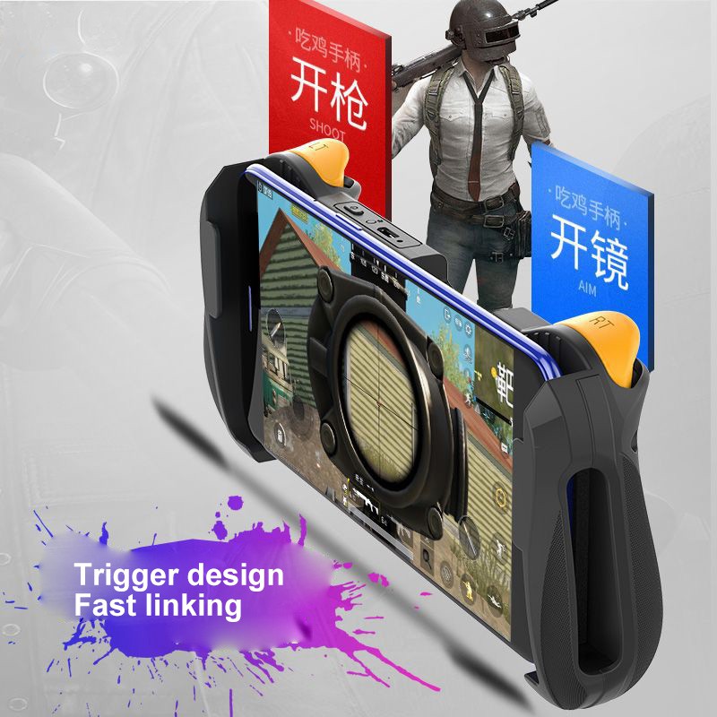 MOCUTE-057 Bluetooth 4.0 Gamepad PUBG Controller PUBG Mobile Triggers Joystick Wireless Joypad for iPhone XS Android 【Rauun】