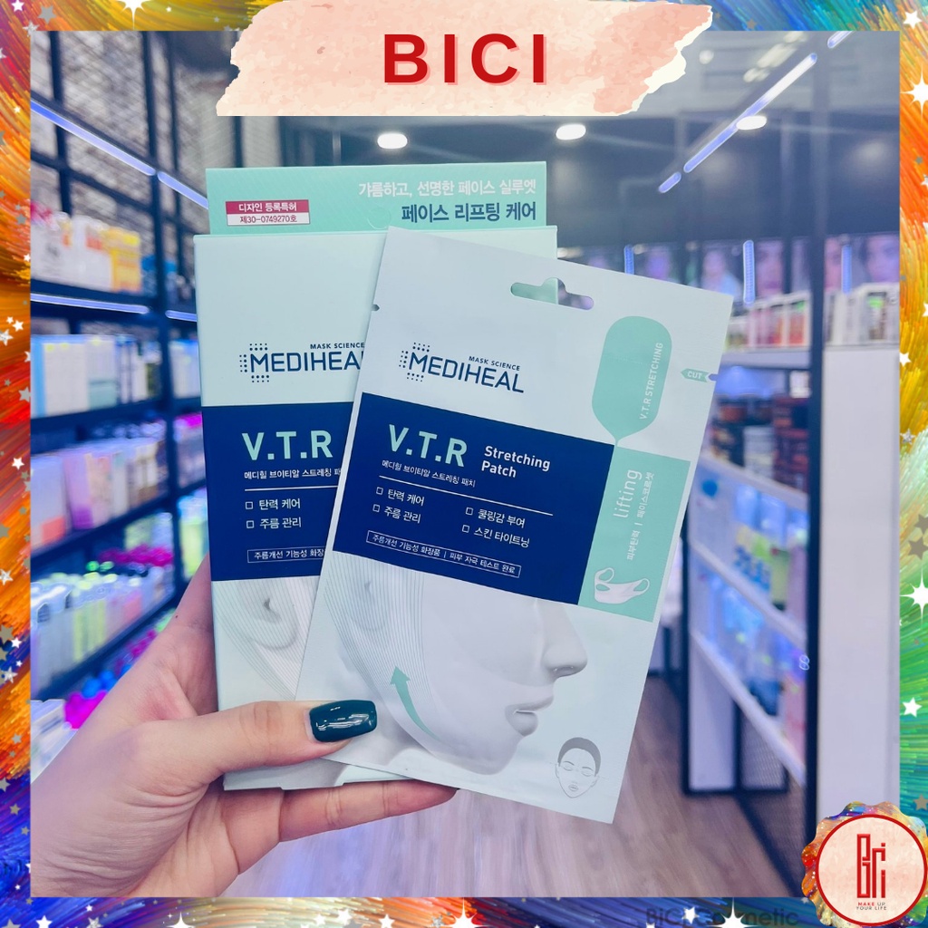 Mặt Nạ Nâng Cơ, Giảm Mỡ Thừa Tạo Hình V-Line Mediheal Clinic V.T.R Stretching V-line Patch