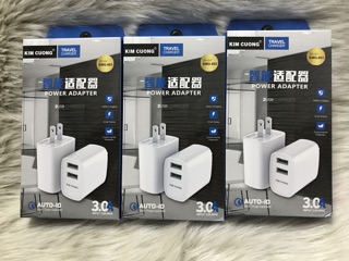 Cóc Sạc IPhone/ Ipad/ Samsung/ TAB ( 2 Cổng USB SẠC NHANH )