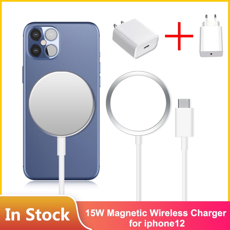 Đế Sạc Nhanh Không Dây 15w Cho Iphone 12 Pro Max Mini 20w Eu Us Pd