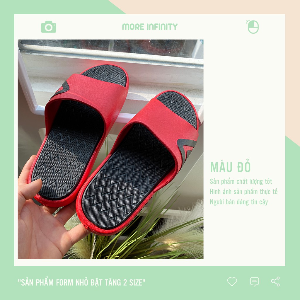 Dép nữ quai ngang đúc phối họa tiết tam giác siêu mềm, êm (Dép size nhỏ, tăng 2 size khi đặt) DEP01