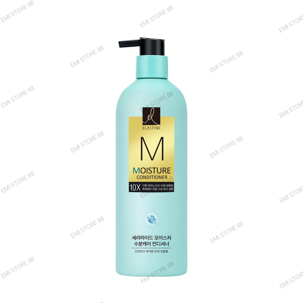 Dầu Gội/ Xả Phục Hồi Tóc Siêu Mượt Dưỡng Tóc (M) Elastine Ceramide Moisture Care 10X Shampoo 680ml Chính Hãng Hàn Quốc