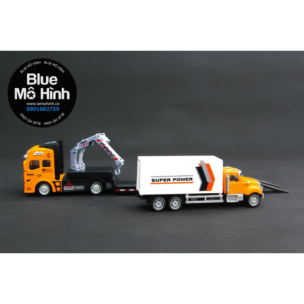 Xe mô hình xe cần cẩu container chở xe Super Power