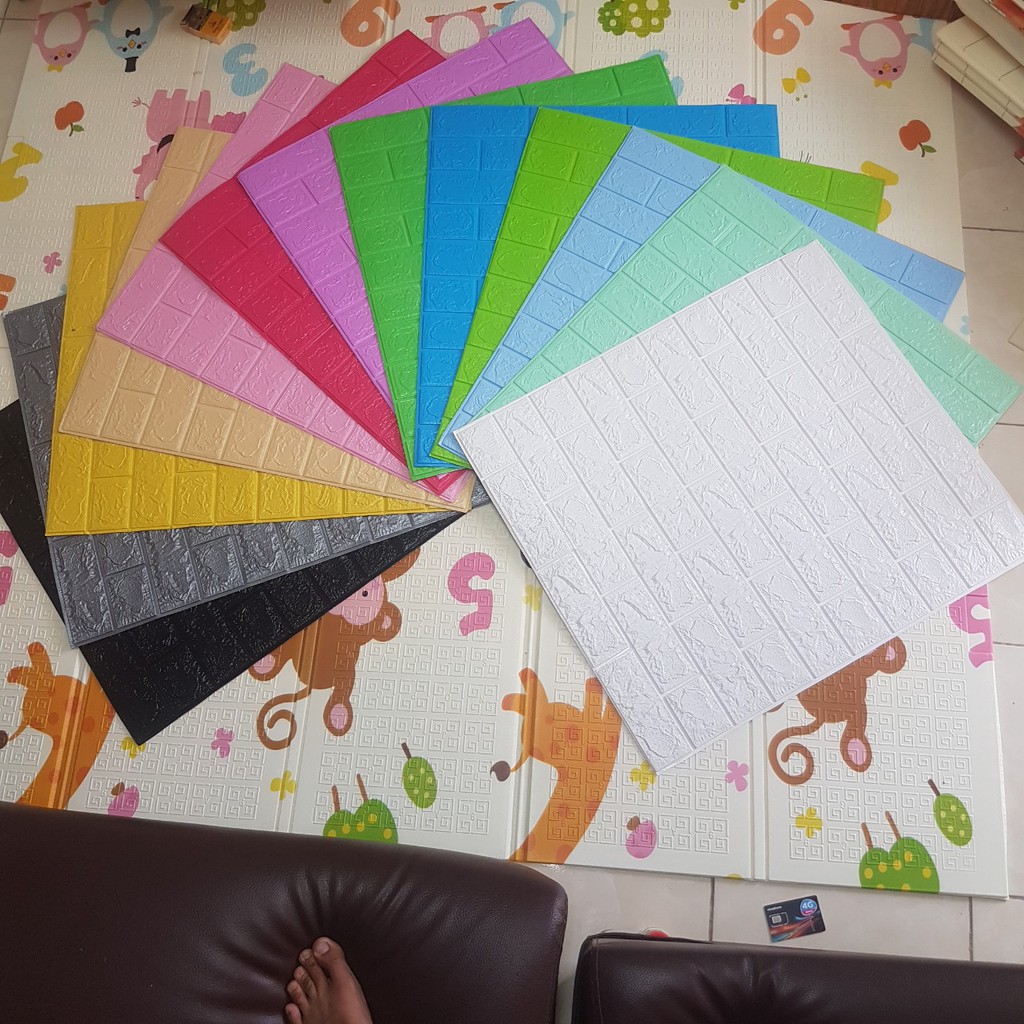 COMBO 50 TẤM XỐP DÁN TƯỜNG GIẢ GẠCH