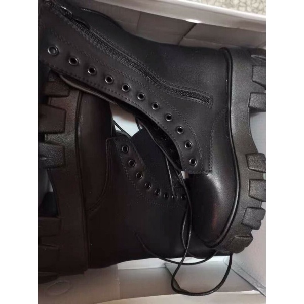 Ảnh thật GIÀY BOOTS  MARTIN OXFORD ULZZANG CAO CỔ 25CM BUỘC DÂY ĐẾ CAO 5.5CM  đế răng cưa