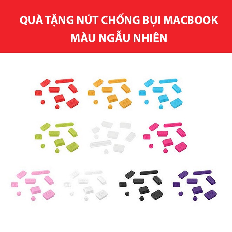 Case Macbook, Ốp Macbook Trong Suốt (Tặng Nút Chống Bụi)