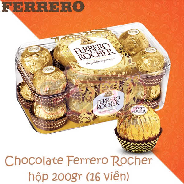 Chocolate Ferrero Rocher hộp 200gr