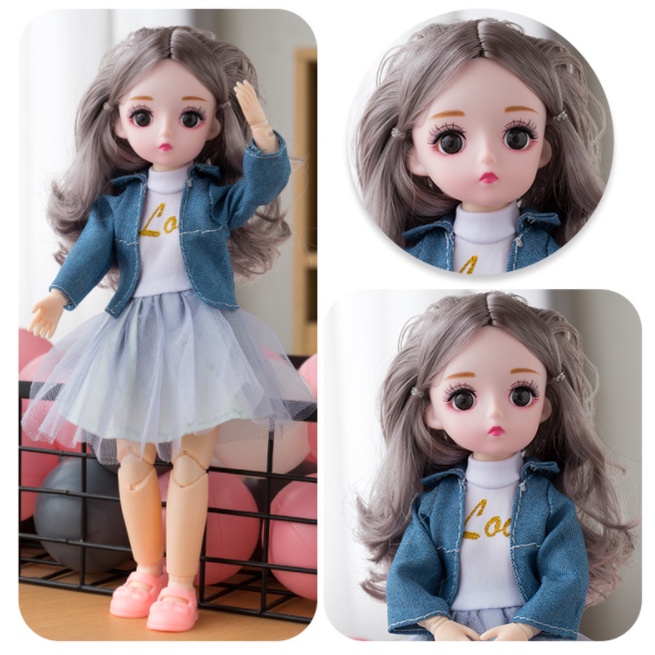 Búp Bê Mắt Ngọc Cao 30 cm 22 Khớp Vô Cùng Xinh Xắn