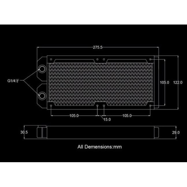 Rad tản nhiệt dành cho tản nước Custom Bykski B-RD240-TN - 240 Slim Radiator