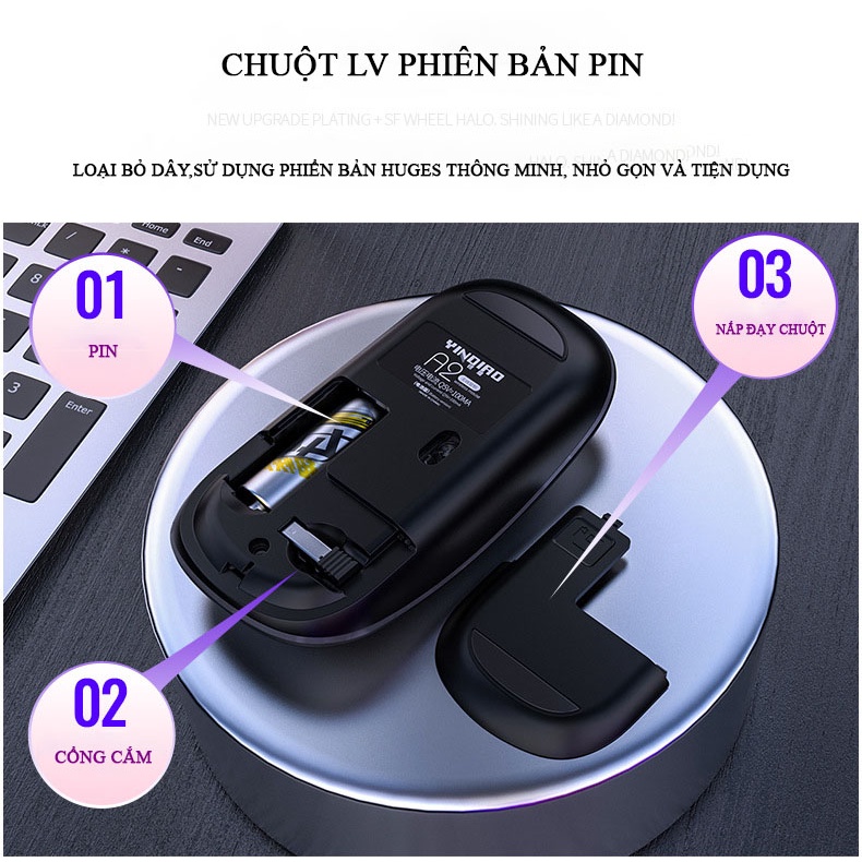 Chuột không dây Silver Eagle A2, chuột máy tính bluetooth