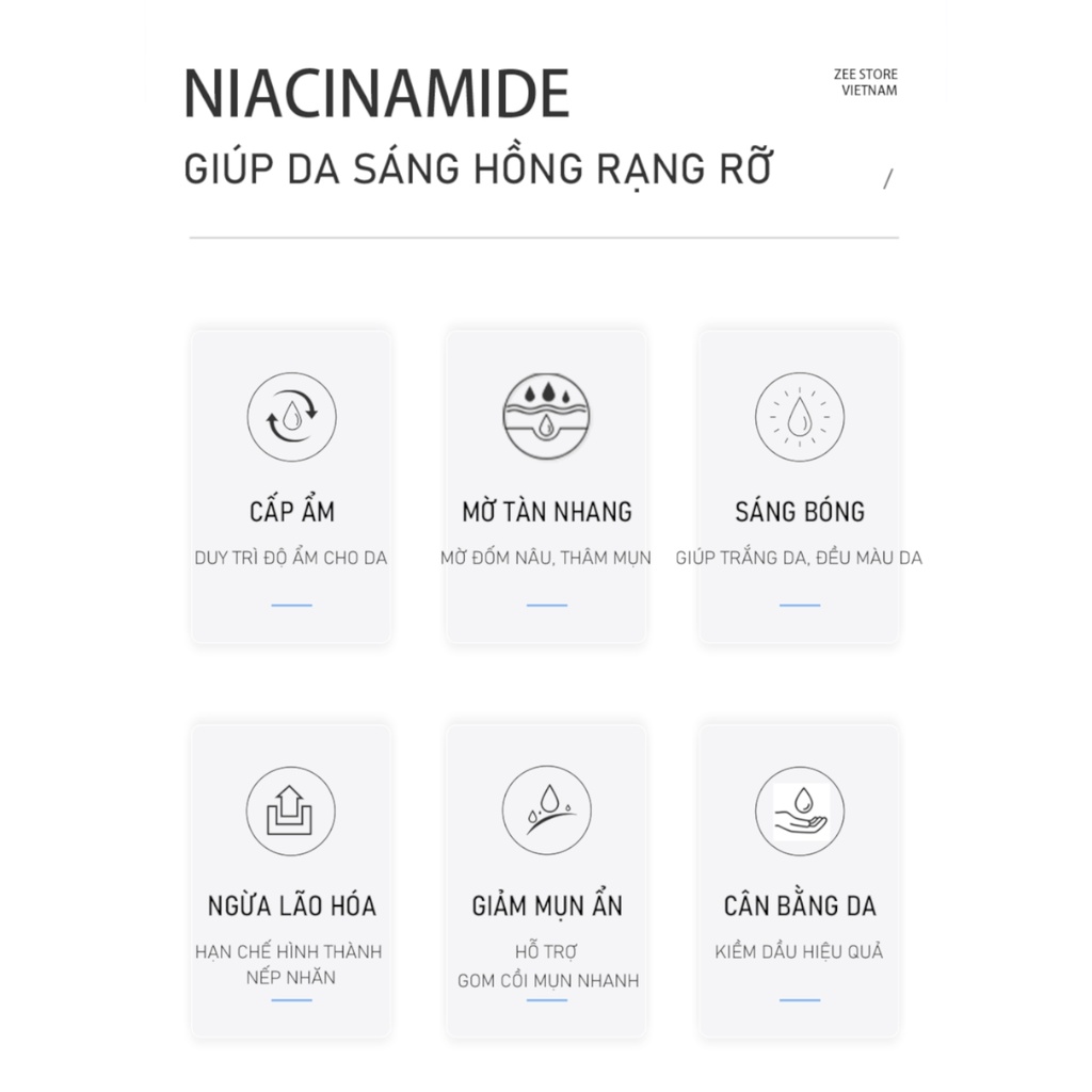 Bộ tinh chất dưỡng sáng ngừa mụn trẻ hóa phục hồi da - Niacinamide, Hyaluronic Acid, Mugwort Essence | ZEE ZEE skincare