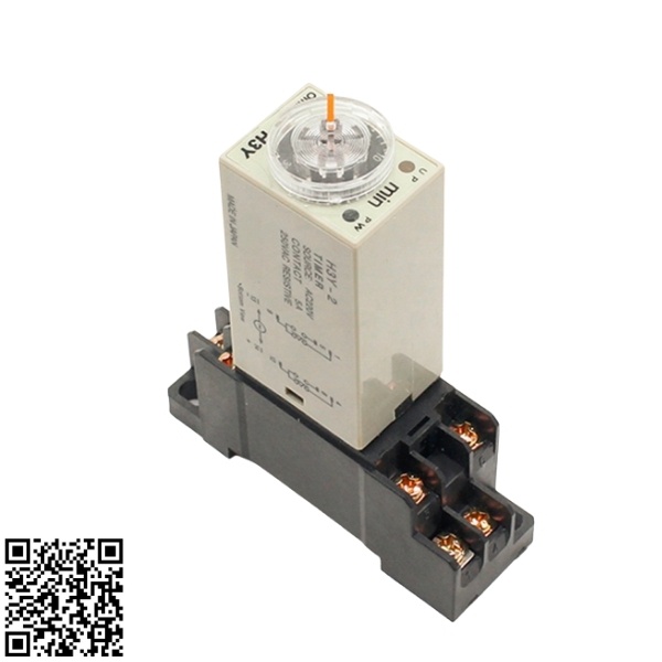 Timer mini H3Y-2 Rơ le thời gian 8 chân nhỏ 12VDC  tặng kèm chân đế PYF08A