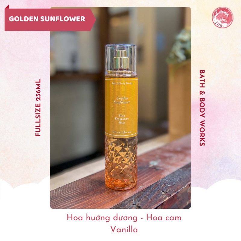 Xịt thơm dưỡng thể hương hoa phấn Golden Sunflower