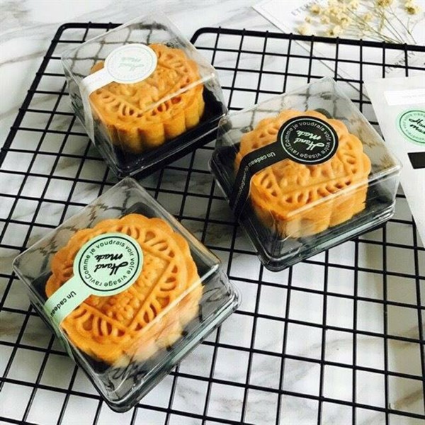 Khay đựng bánh trung thu xy80s Bánh 125g⚡ GIÁ SỐC ⚡ hộp đế đen chuyên dụng đựng bánh trung độc lạ bắt mắt