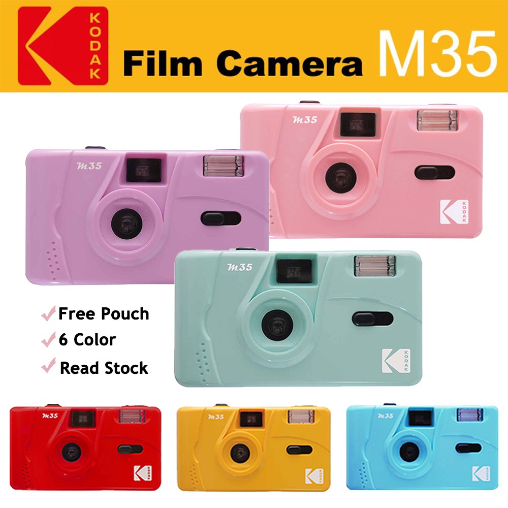 【Free Pouch and sticker】KODAK Reusable Film Camera M35 camera + Film roll Colorplus/Gold/Ultramax