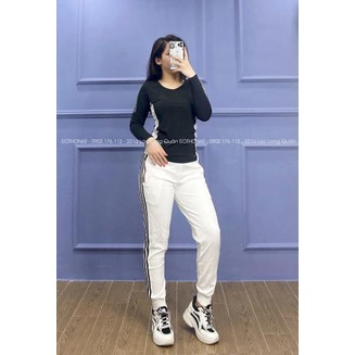 Áo das tay dài mẫu mới, quần jogger 3 sọc có bo  Eothon60