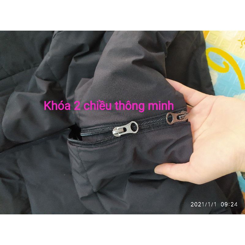 (BIGSIZE 85-100kg) Khoác Phao Đại Hàn, Cổ và Túi Áo Lót Nỉ Cực Ấm Siêu Chất