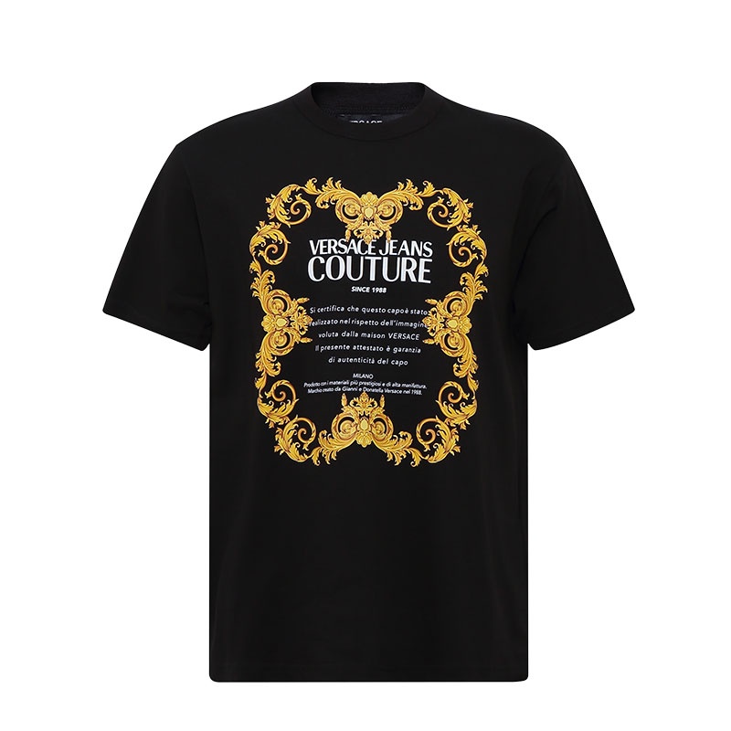 Áo Thun Cotton Nam In Logo Versace