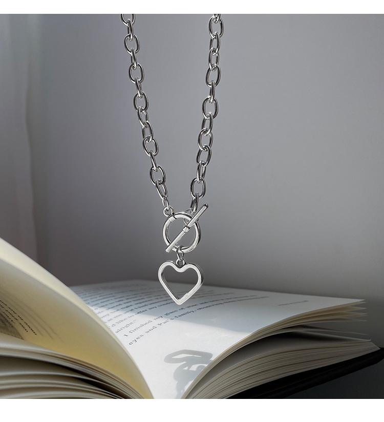 Dây chuyền mặt hình trái tim phong cách hip hop 23477 dễ phối đồ