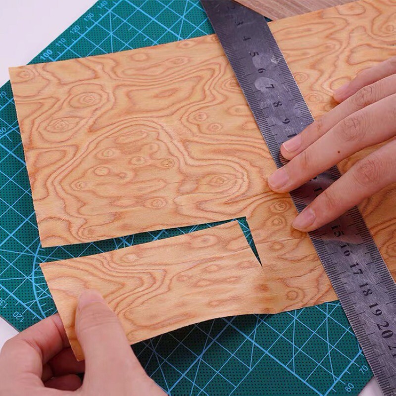 Giấy gỗ dán tường bàn cát mô hình vỏ cây giấy dán vật liệu trong nhà veneer gỗ dăm sàn giấy dán