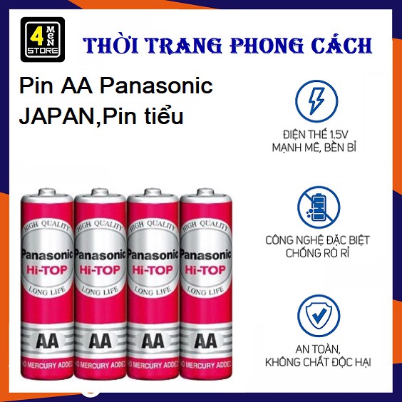 Set 4 Viên Pin AA Panasonic Đỏ