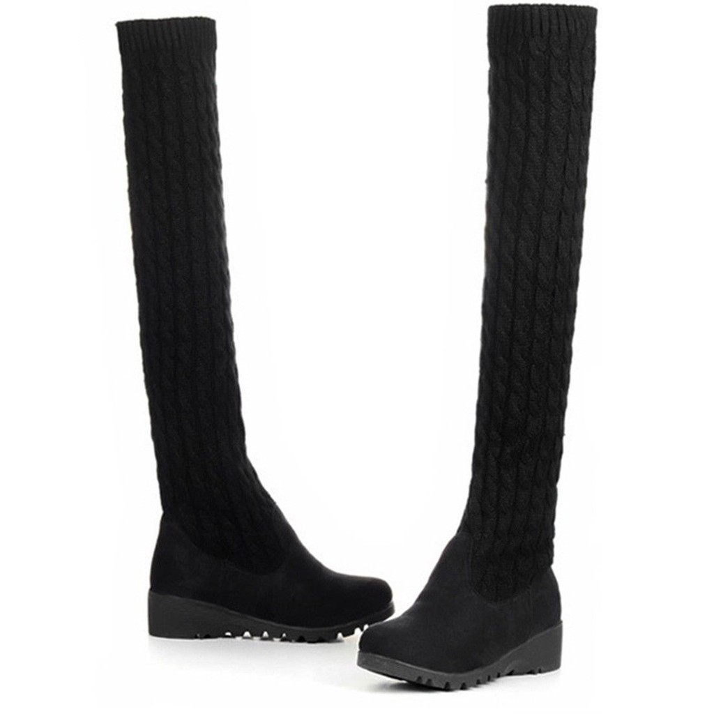 Giày boot nữ cao gót cổ cao qua gối thời trang mùa đông | BigBuy360 - bigbuy360.vn