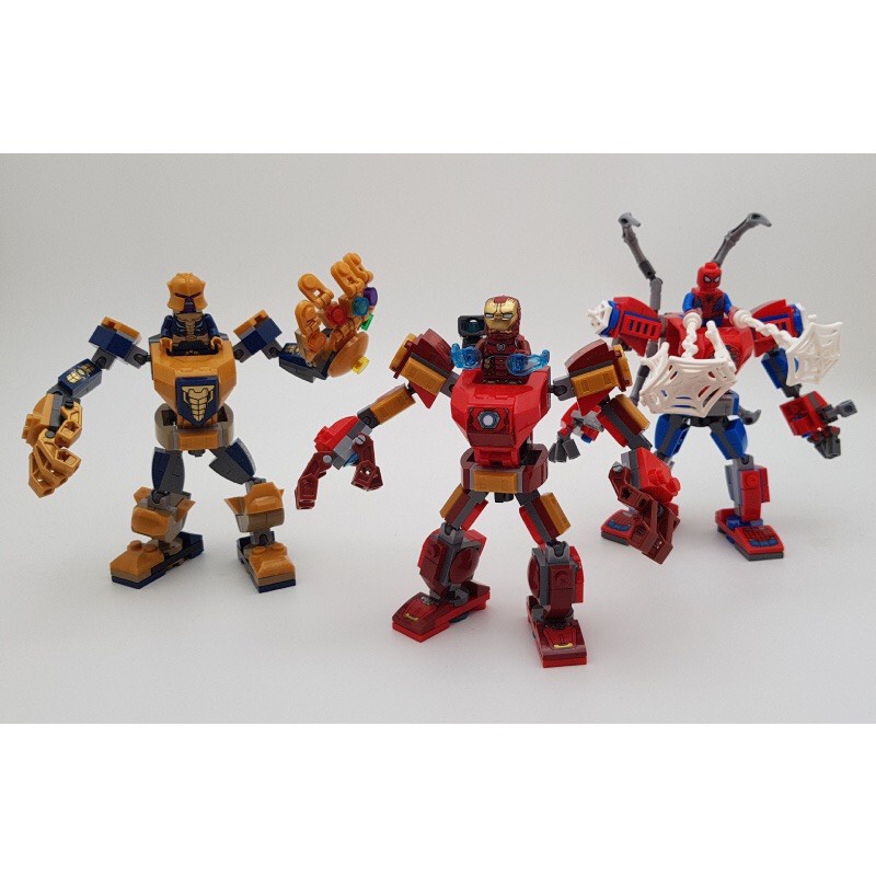 Đồ Chơi Lắp Ráp Lego Nhân Vật Siêu Anh Hùng Avengers Spider-Man, Captain America, Iron Man, Thor, Thanos, Miles Morales