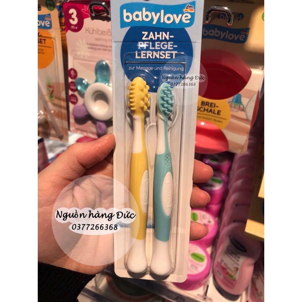 Bàn chải tưa lưỡi Đức - Massage tập đánh răng cho bé Babylove