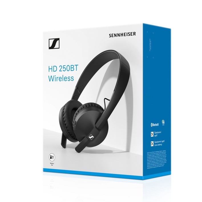 Tai Nghe Sennheiser HD 250BT Màu Đen - Hàng Chính Hãng - Bảo Hành 24 Tháng