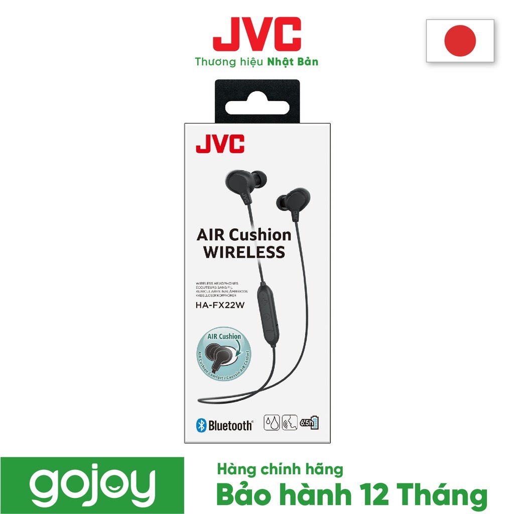 Tai nghe nhét tai Bluetooth chống nước JVC HA-FX22W-Bảo hành chính hãng 12 tháng