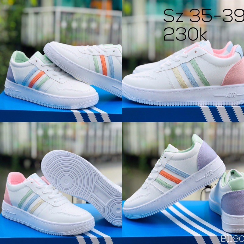 ✔️GIÀY BATA NỮ TRẮNG SỌC MÀU