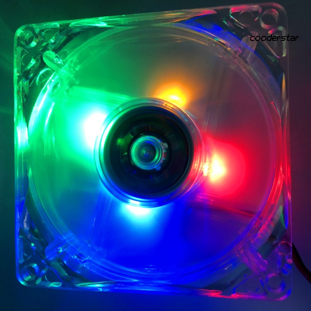 Quạt Tản Nhiệt Có Đèn Rgb 8cm Nhiều Màu Sắc Tiện Dụng Cho Gia Đình