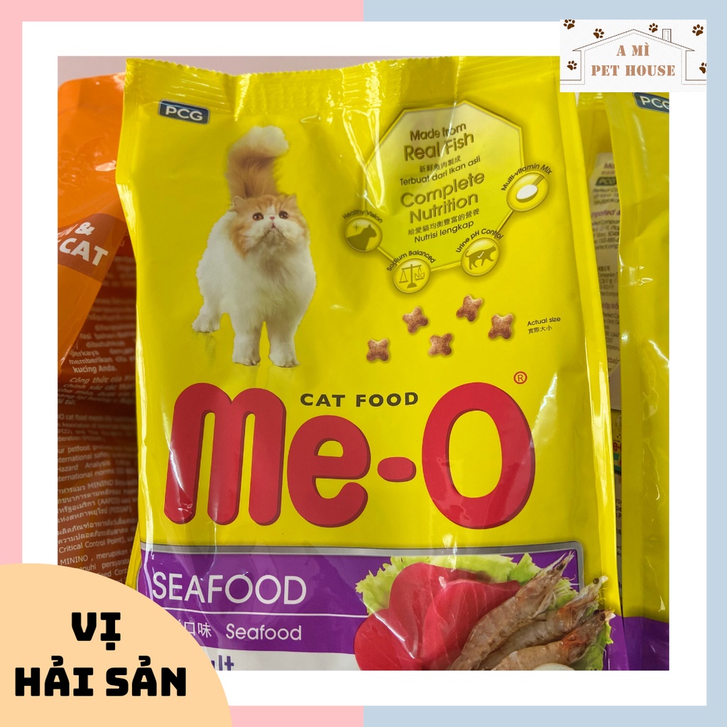 Túi 350g Thức ăn cho mèo ME-O vị hải sản | Hạt khô Me-O